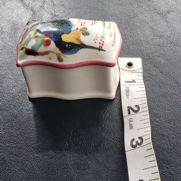 Decorative Bird Trinket Box - Blue and White - Picture 8 of 9